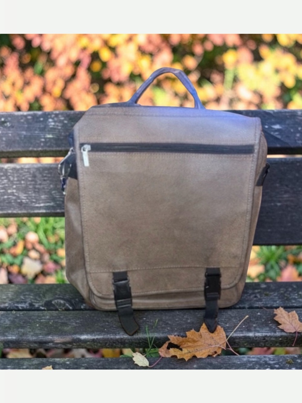 KAR New York Rustic Vegan Leather Laptop
Messenger Bag NWOT